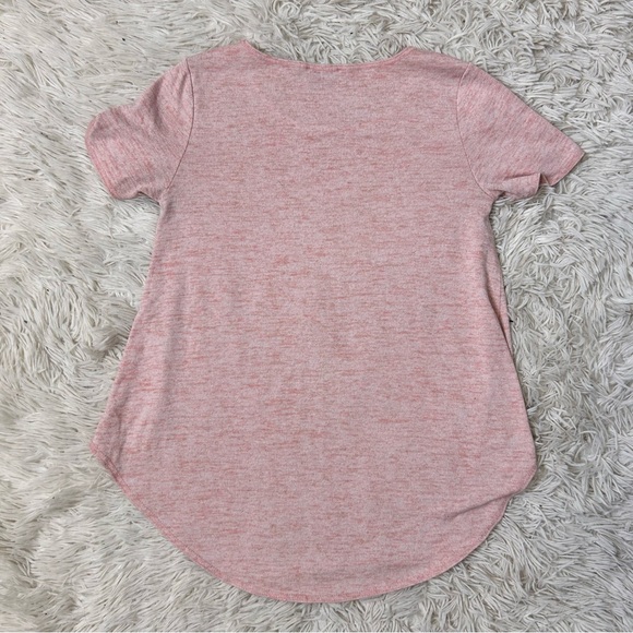 ◾️Aritzia Wilfred Free Heathered Pink Esther Scoop Neck T Shirt - Picture 3 of 6